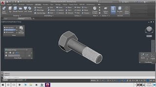 AUTOCAD:hex bolt&nut,thread,chamfer PART- 1 Wealth