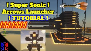 Super Sonic Arrows Launcher Cannon in Minecraft | Tutorial | TRS2