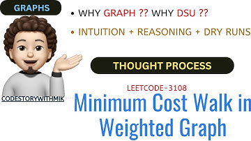 Minimum Cost Walk in Weighted Graph | Thought Process | DSU | Leetcode 3108 | codestorywithMIK