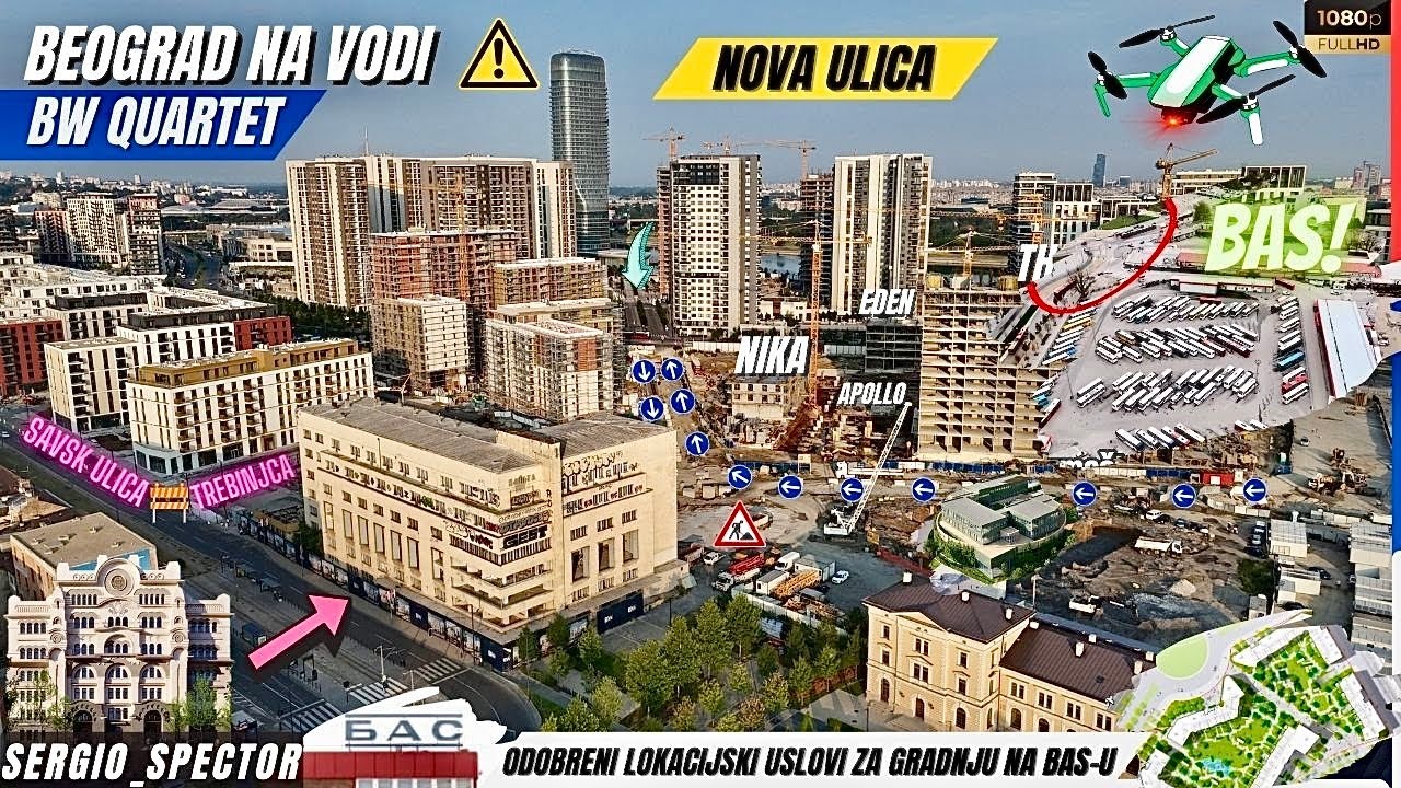 Beograd na vodi gradiće 5 NOVIH zgrada na mestu autobuske stanice BAS, NOVA ulica ka Kuli 
