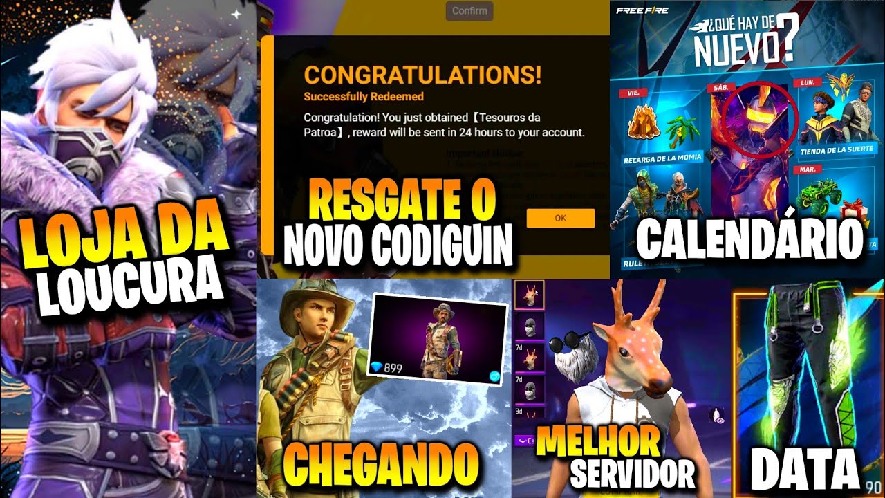 MAIS UM CÓDIGO DE RESGATE - FREEFIRENEWS