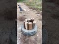 Firewood Splitting Using a Tire Guide