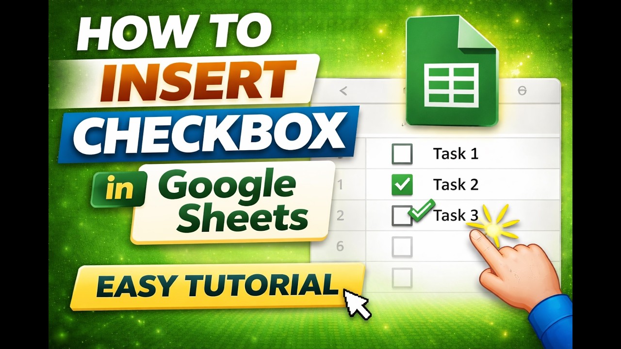 How to Insert a Checkbox in Google Sheets ☑️ (Easy & Quick) - YouTube