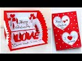 Diy valentines day pop up card 2024  valentines day card making handmade  love greeting card