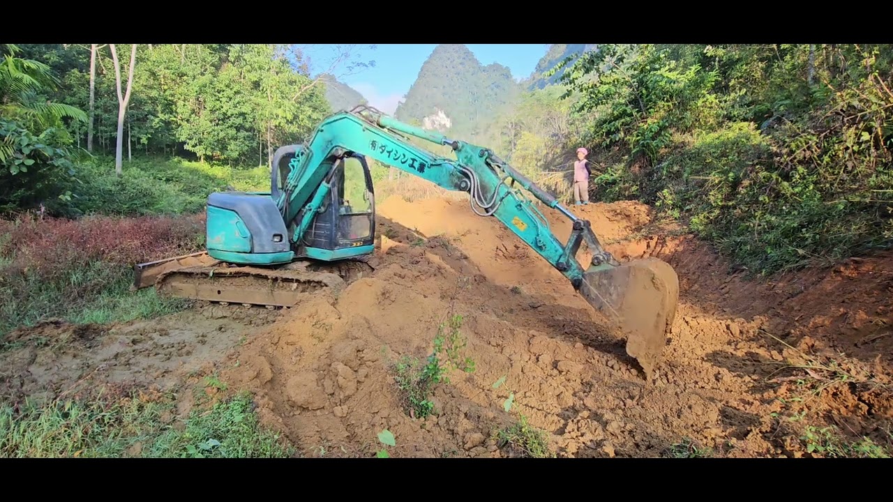The pond excavator encountered a giant tree stump and delicious grilled ...