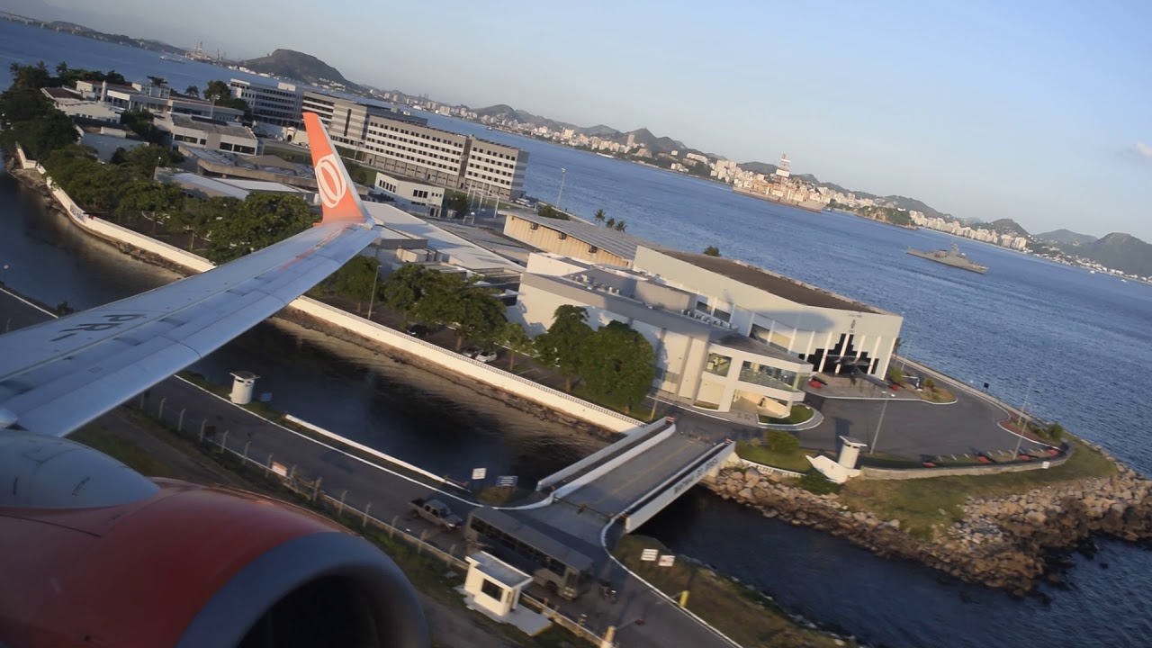 SPECTACULAR!!!! Gol 737-800 full power takeoff from Santos Dumont airport, how amazing!!