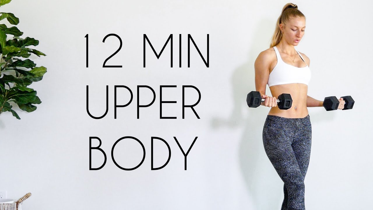 ⁣12 MIN UPPER BODY WORKOUT - Intense Shoulders, Back, Chest, & Arms!