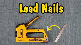 How to Load Brad Nails Into a DeWalt 5 in 1 Multi Tacker (refill heavy duty staple gun DWHTTR510)