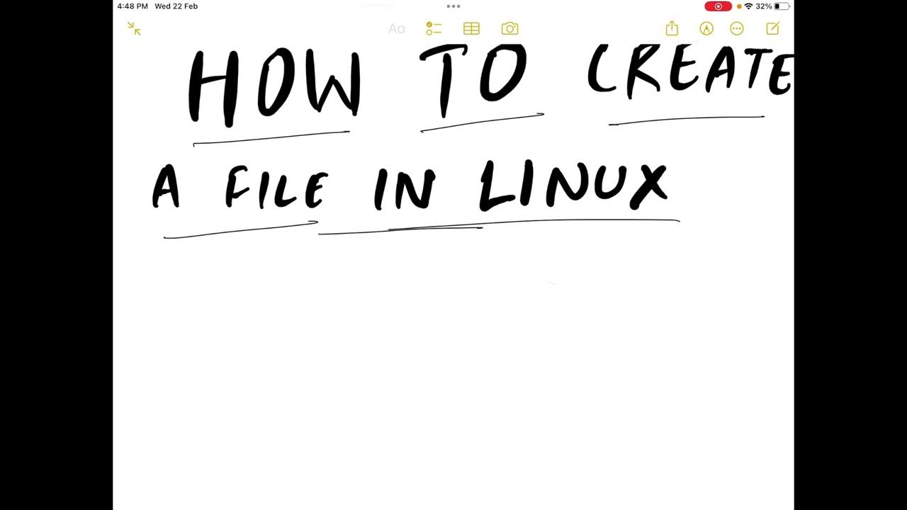 Command to create File in linux | touch command - YouTube