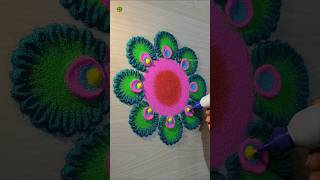 Easy Navratri Rangoli Designs #navratri #rangolidesigns #diwalirangoli #shorts