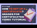 AcademyOcean LMS: How to set up a certificate? Grades for certificates video tutorial