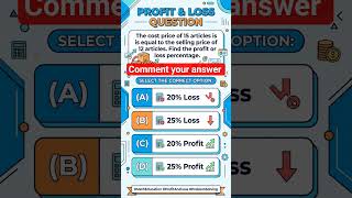 99% fails 🔥 profit and loss ssc cgl question. #ssccgl #cgl #mathtricks