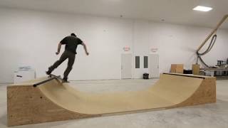 Here is an awesome indoor mini halfpipe. Just about as mini as you can get. 2 1/2