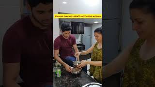 Home cooking with my son : Bhagyashree & Abhimanyu #shorts