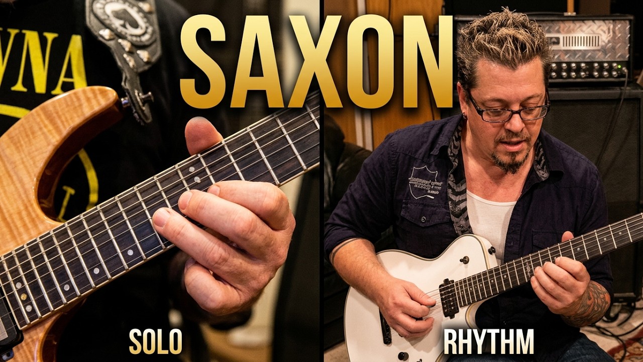 How to play The Eagle Has Landed by Saxon Guitar Lesson + Tutorial