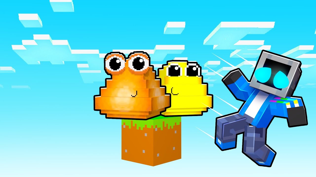 One Block Skyblock with POU AND POULINA in Minecraft! - YouTube