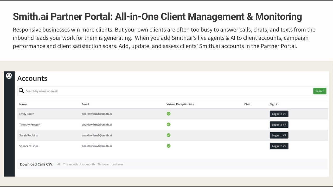 Brand new! White labeling Smith.ai to manage your clients ENTIRE reception system!!!