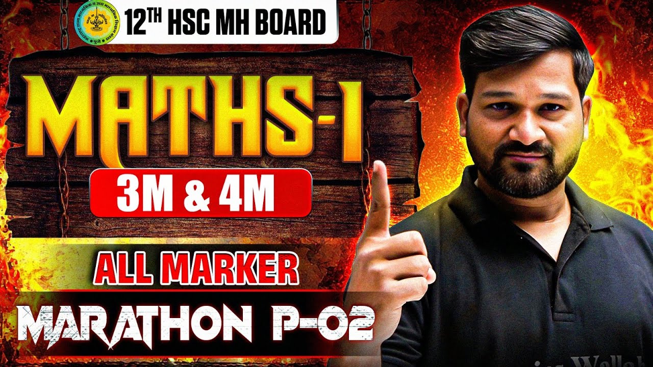 🚨 12th Hsc Maths All 3 & 4 Marks Marathon-02  🔥 | Most Scoring Questions 