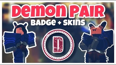 HOW TO GET THE DEMON PAIR SKINS AND BADGE IN ARSENAL!!! (Roblox)