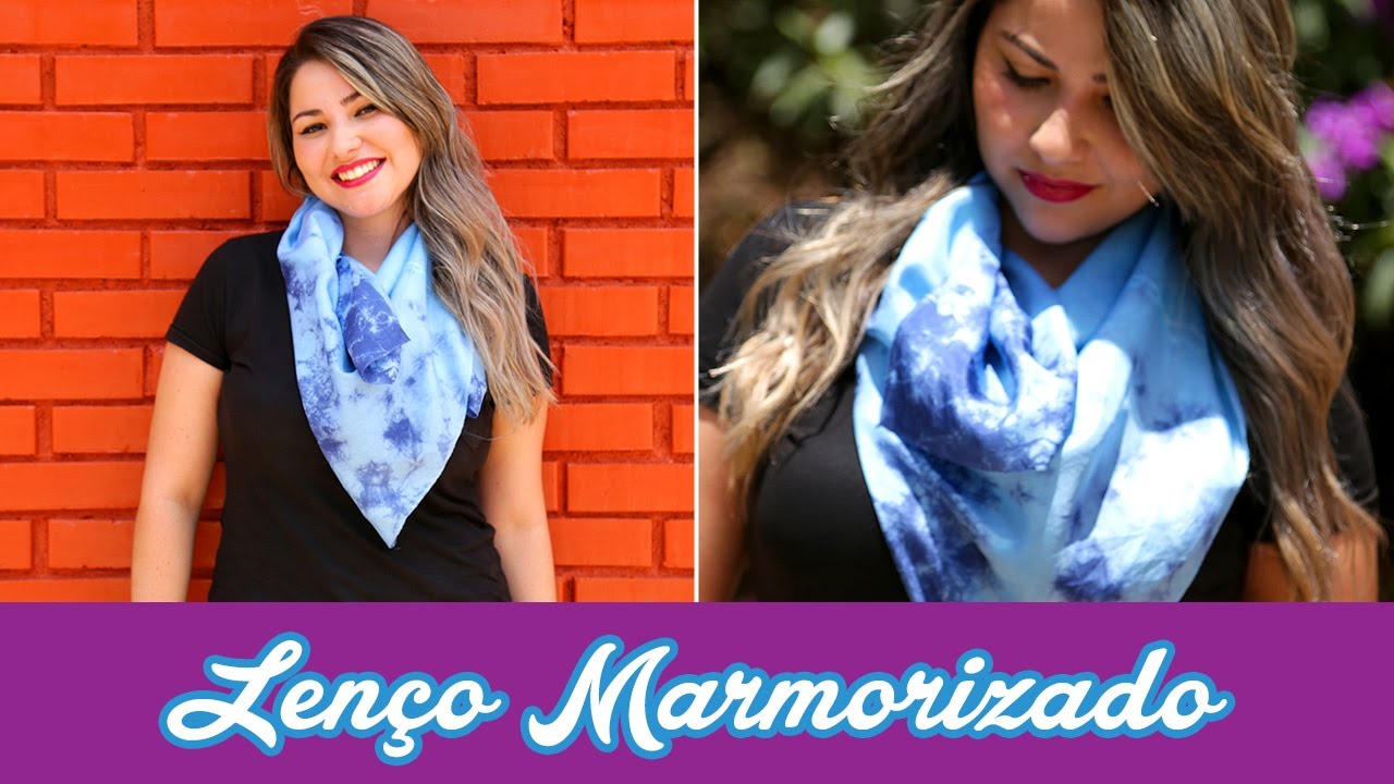 Tutorial: Lenço com Tingimento Marmorizado