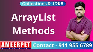 ArrayList Methods | Ameerpet Technologies | By Srinivas