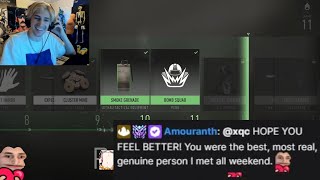 Celebrity Amouranth comes in xQc's chat to say this.. Wealth