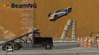 Jump Car Bridge Jumping Epic Destruction -Beamng Drive Car Crash News