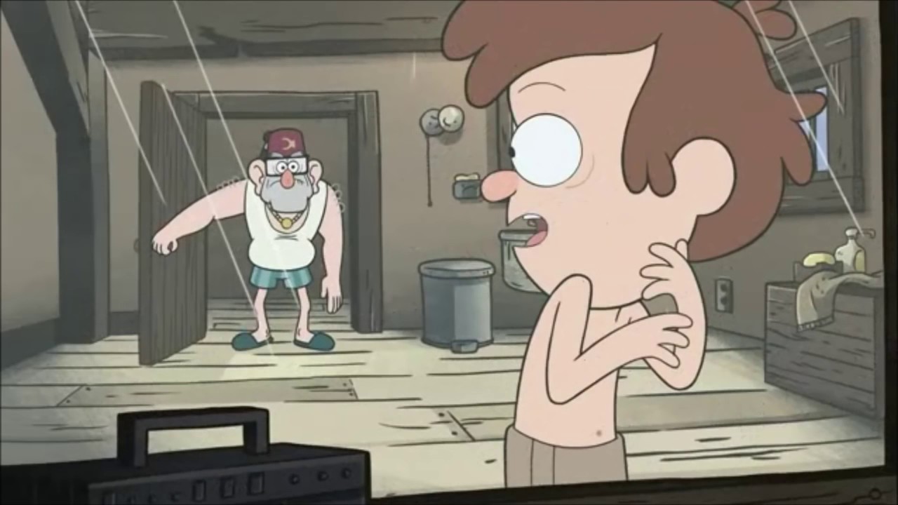 Gravity falls dipper cantando reinas disco en el baño español latino