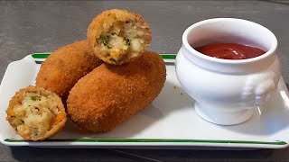 Comida Cubana Croqueta de Yuca con chicharrón😲👨‍🍳