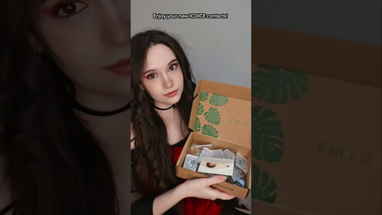 Opening @ICOICE contact lenses package 📦. use my code WITCHERA20 for 20% off 🎉 #shorts