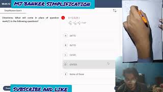 FREE Simplification practice set 9 with timer quant  live #rrbclerk #rrbpo #ibps #simplication #quiz