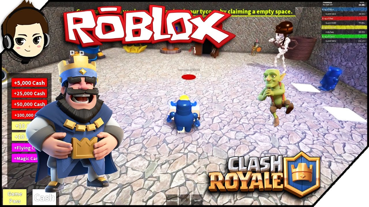 Roblox Indonesia Blox Royale Tycoon Clash Royale Ada Di Roblox - playing clash royal tycoon in roblox youtube