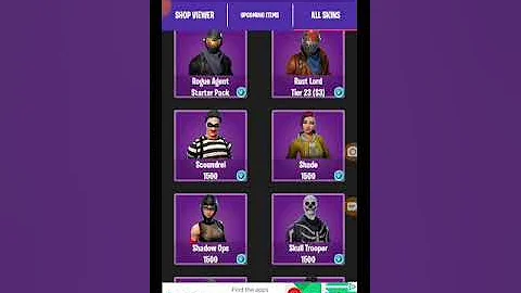 All skins in fortnite