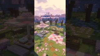 🌸 cherry blossom picnic spot tutorial | minecraft java 1.21+