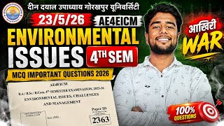 ddu 4th sem environmental issues mcq 2026 | ae4eicm important questions