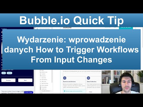 Bubble.io Quick Tip: Wydarzenie: wprowadzenie danych - How to Trigger Workflows From Input Changes