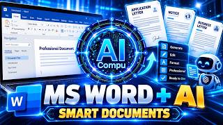 MS Word + AI Full Tutorial 2026 | Create Applications, Notices, Letters & Professional Documents