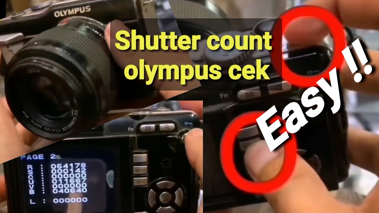 cara mengetahui shutter count kamera olympus Tanpa aplikasi