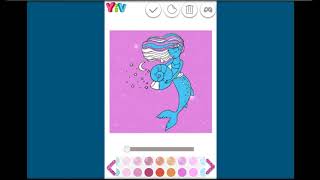 Mermaid Coloring Book Glitter walkthrough at crazygamesonline screenshot 3