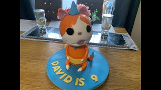 3d Jibanyan Cake Yo Kai Watch Character Cake Tutorial Beginner Friendly Youtube