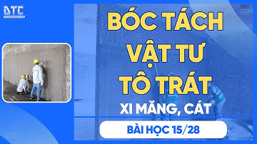 Bài 15/28: Hướng dẫn bóc tách vật tư tô trát (Xi măng, cát)| Th.S Mai Bá Nhẫn| DTC #dutoanf1 #dtc