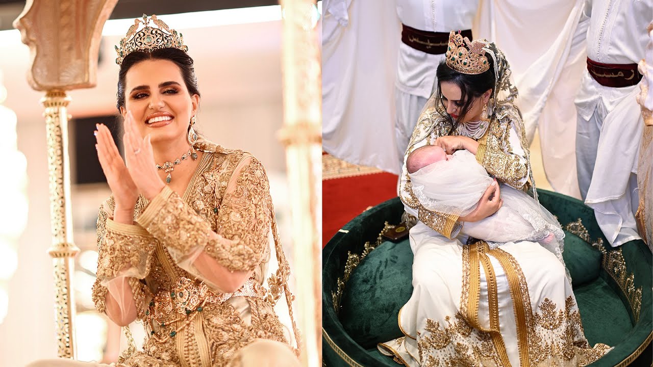 الممثلة المغربية وداد المنيعي تحتفل بمولودتها لارآ في حفل أسطوري 🔥 || وداد + سيمو