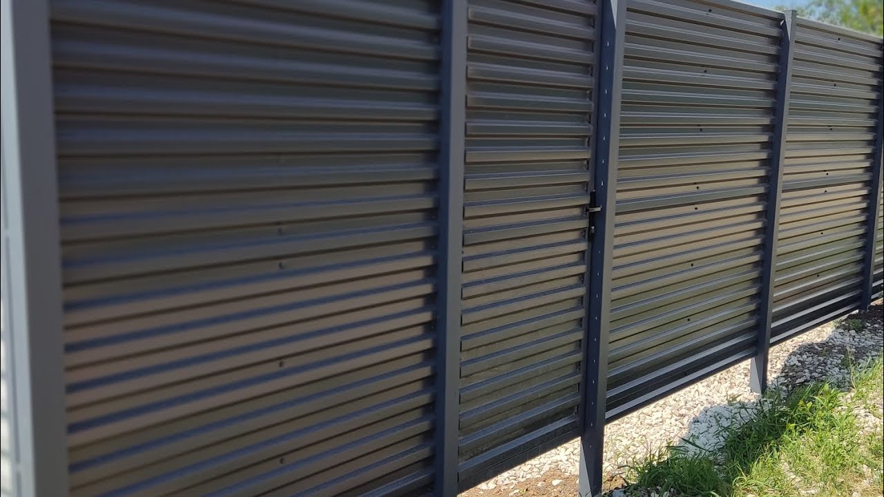 Забор из горизонтального профлиста в Самаре - YouTube