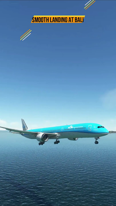 Smooth Landing KLM Boeing 787 at BALI Airport #shorts