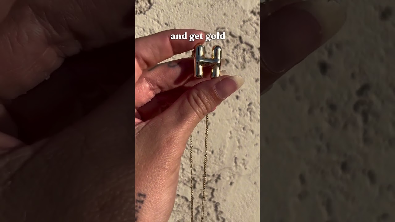 Vlessi Balloon Alphabet Pendant '18k Gold Plated' 