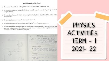 PHYSICS ACTIVITIES PRACTICAL BOOK | CLASS 12th | CBSE |