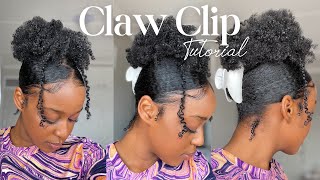 CLAW CLIP CURLY HAIR TUTORIAL  | Type 4 Natural Hair