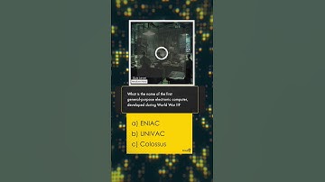 What was the first general-purpose electronic computer developed in WWII | Tech Quiz #shorts