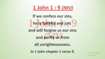 1 John 1 : 9 - If we confess our sins - w accompaniment (Scripture Memory Song)