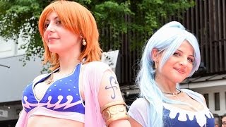 【ONE PIECE　ナミ＆ビビ】「世界コスプレサミット2014」レッドカーペット　イタリア World Cosplay Summit